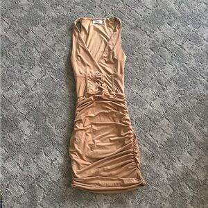 Tiger Mist Tan Corset Dress